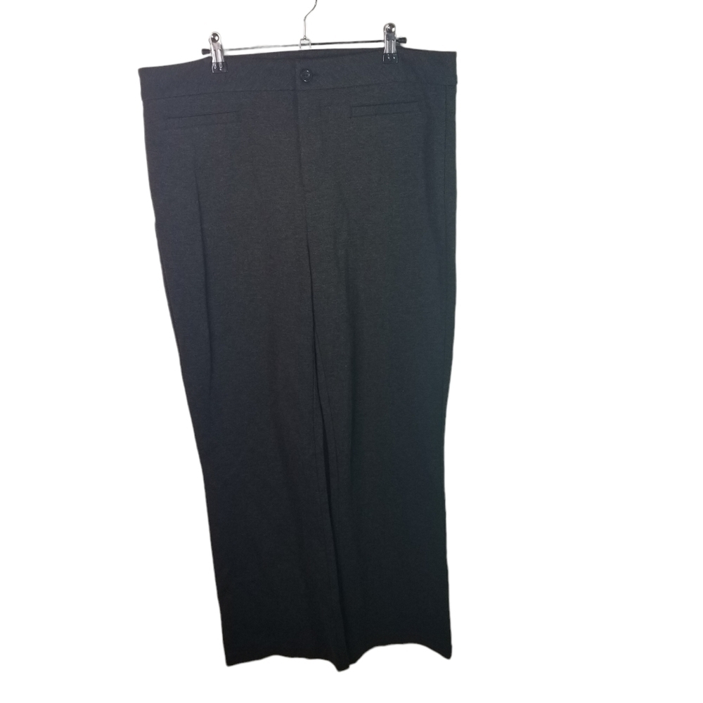 NYDJ gray ponte lift tuck trousers pants 14